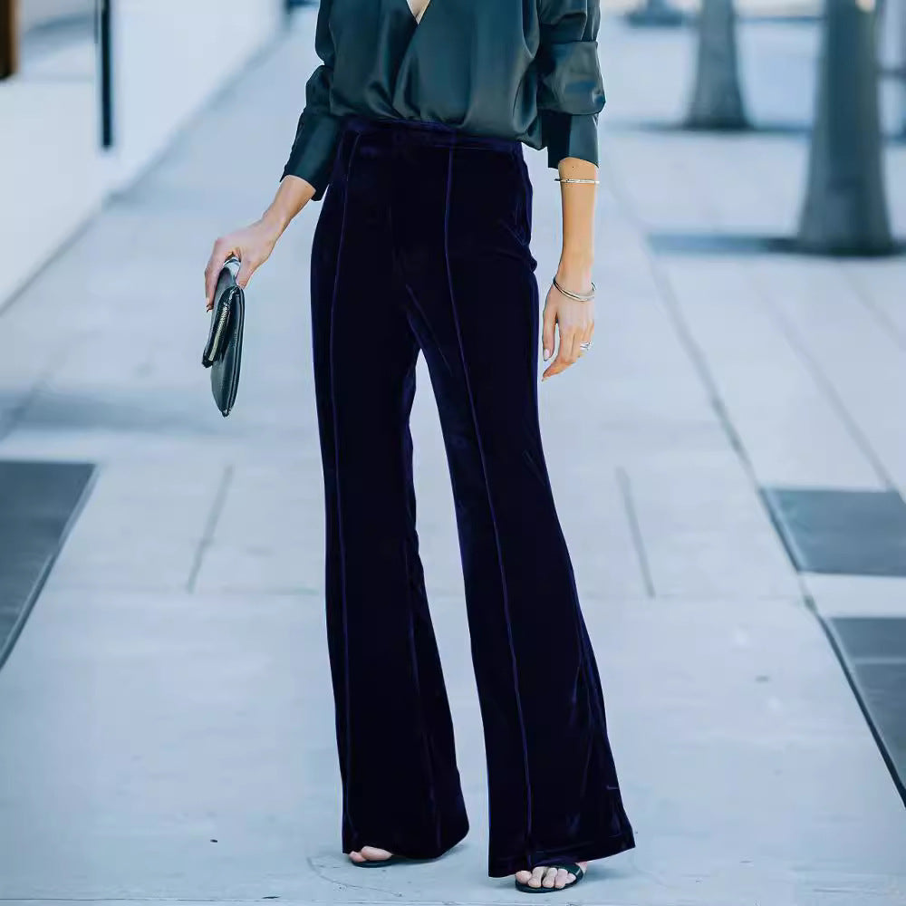 Pantalon Velours Élégant et Doux pour Femmes