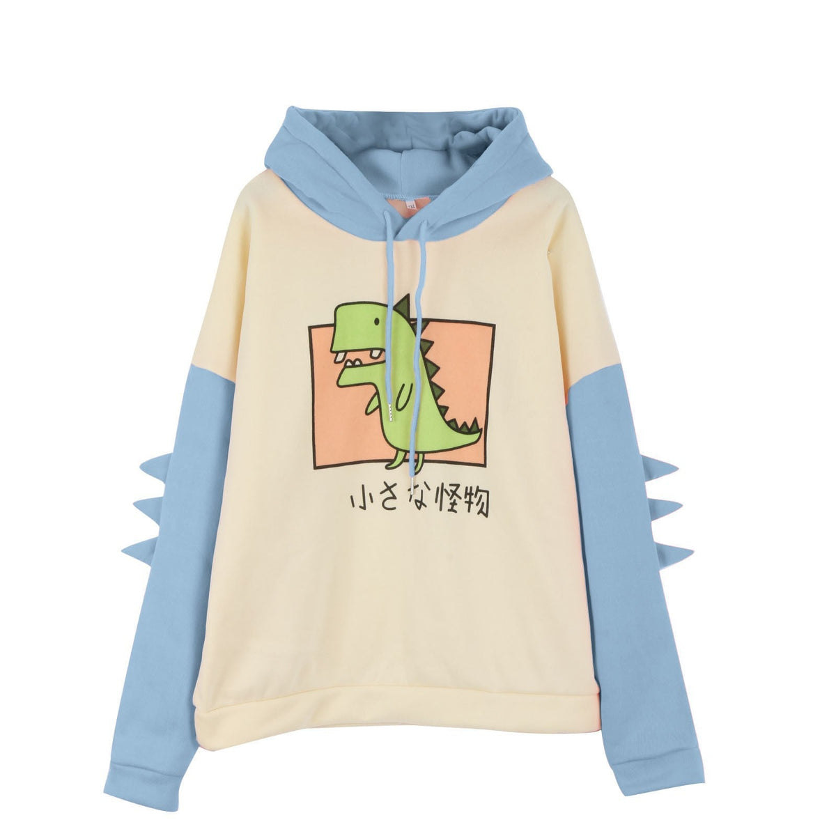 Sweat à capuche pour femmes avec détails tridimensionnels au dos et imprimé de dinosaure mignon Echo Archiv