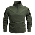 Chemise de combat tactique pour hommes nan à demi-zip avec poches pour les bras, poignets élastiques et matériau stretch respirant Echo Archiv