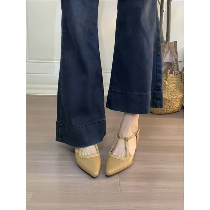 Chaussures Mary Jane élégantes à talons pour femmes avec lanières R&B