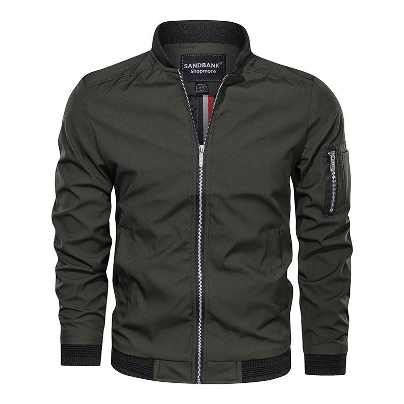 Veste bomber légère pour hommes avec fermeture éclair et poche sur le bras Echo Archiv