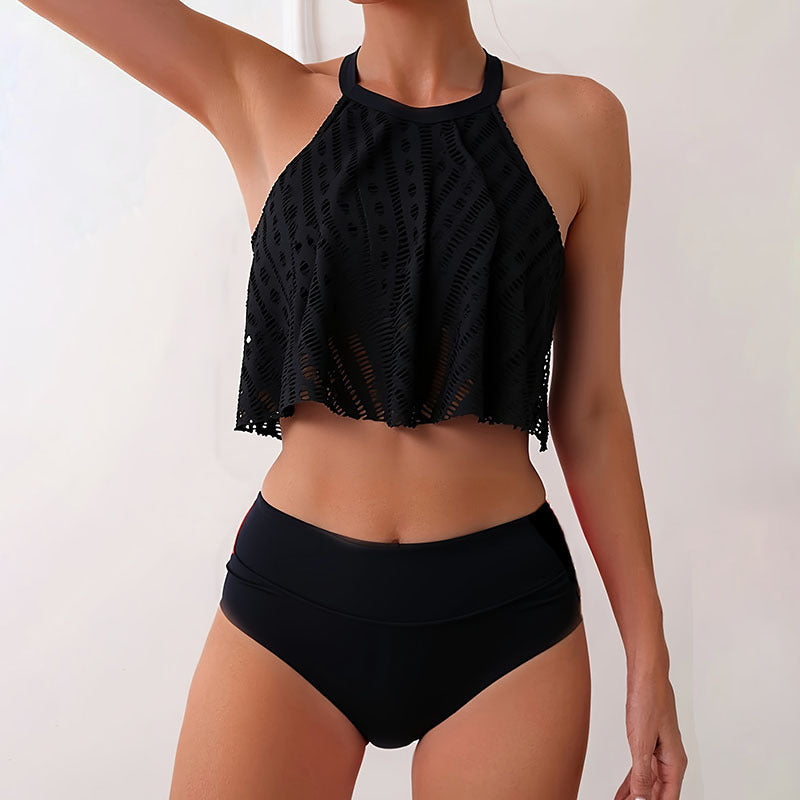 Maillot de bain femme taille haute avec coupe blouse tendance R&B