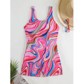 Maillot de bain sportif pour femmes avec motif abstrait moderne R&B