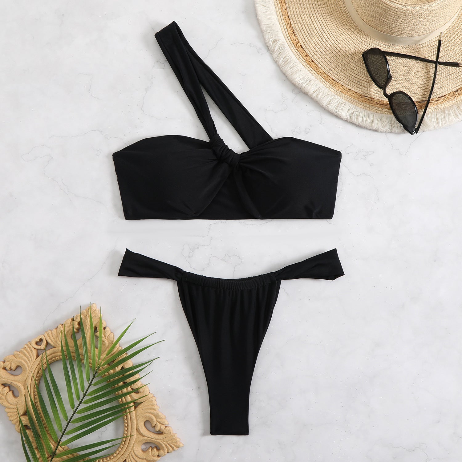 Ensemble de Bikini Floral pour Femmes avec Haut Asymétrique Echo Archiv
