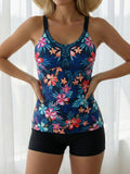 Maillot de bain sport féminin avec coupe raffinée et motif floral Echo Archiv