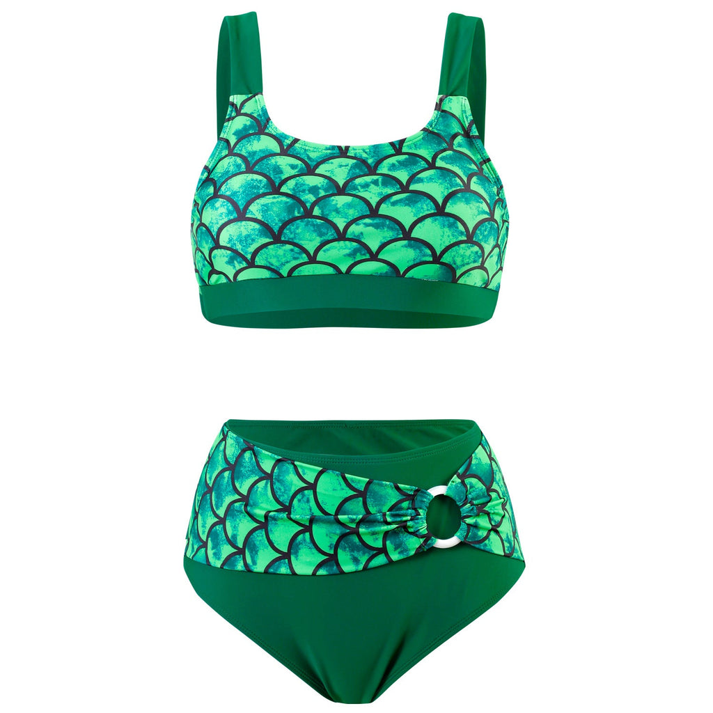 Ensemble de bikini taille haute pour femmes avec un design de bague raffiné Echo Archiv