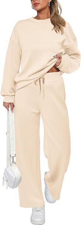 Ensemble de lounge pour femmes en French-Terry à deux pièces avec pull à col rond oversize et jogger taille haute Echo Archiv