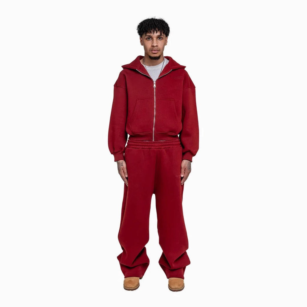 Ensemble homme décontracté avec sweat à capuche zippé et pantalon palazzo à silhouette épaule tombante Echo Archiv