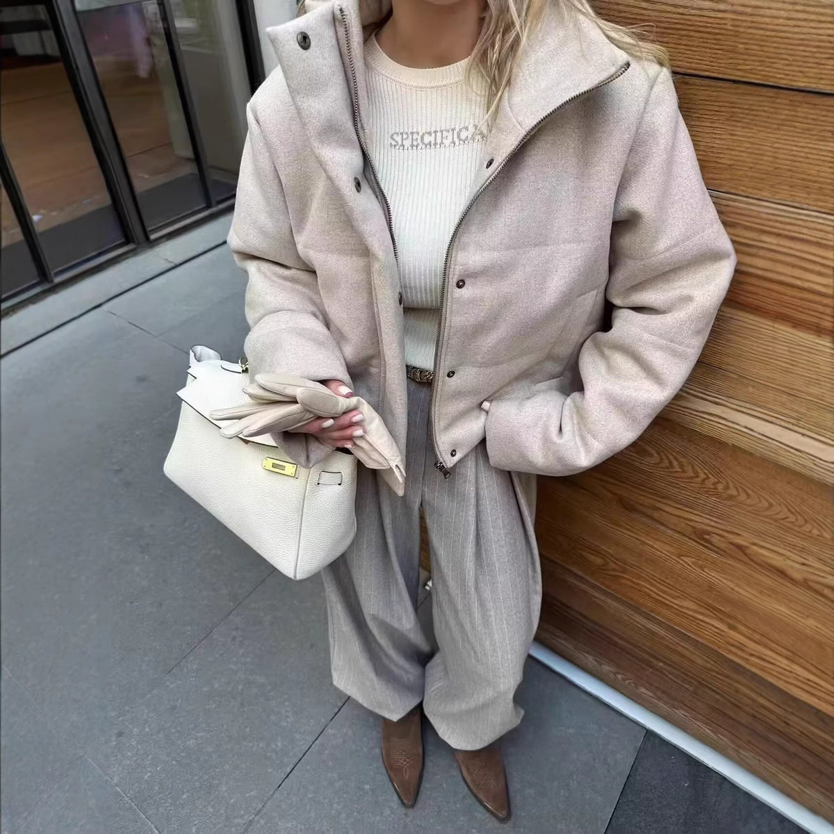 Veste de transition à manches longues pour femmes avec boutons et poches