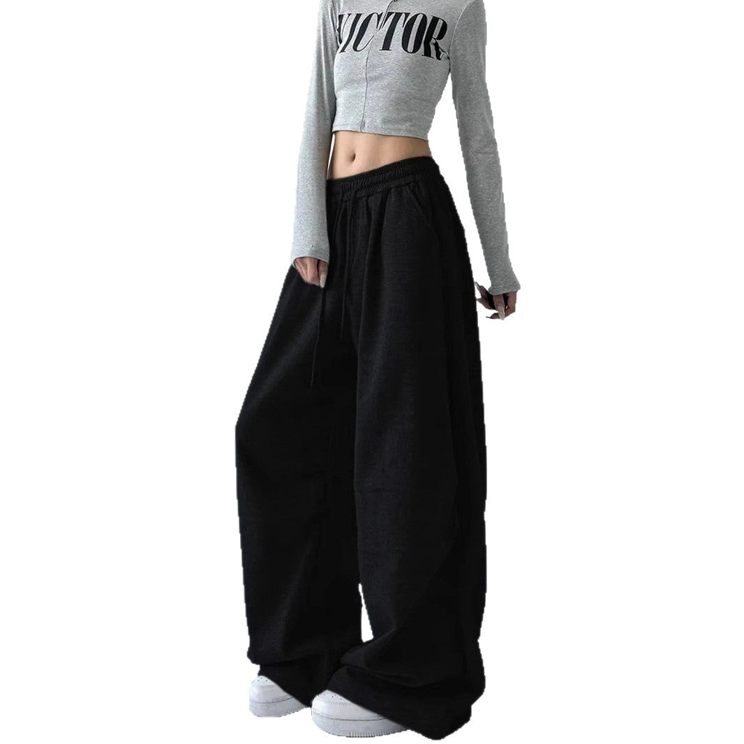 Pantalon lounge taille haute pour femmes en mélange de coton doux avec cordon de serrage et poches latérales Echo Archiv