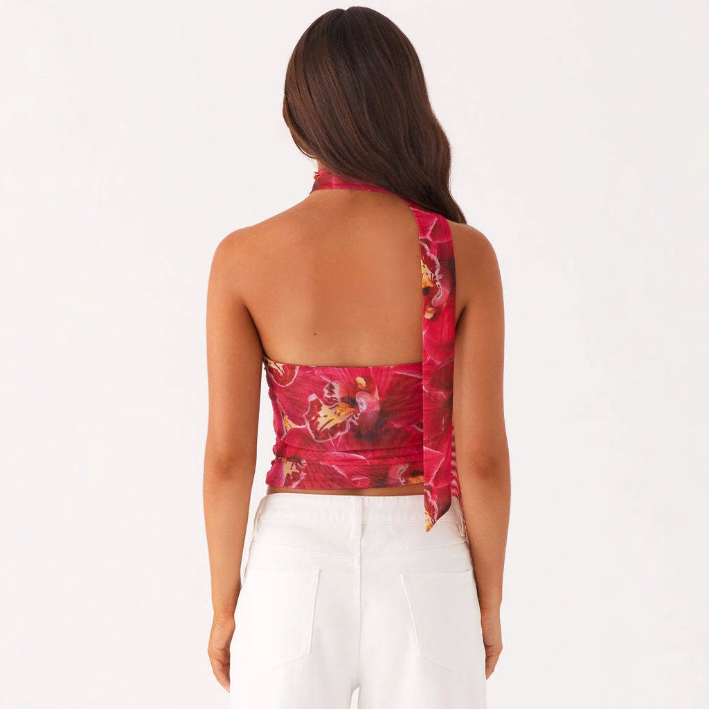 Top bandeau pour femmes avec des liens raffinés Heidi-Mode