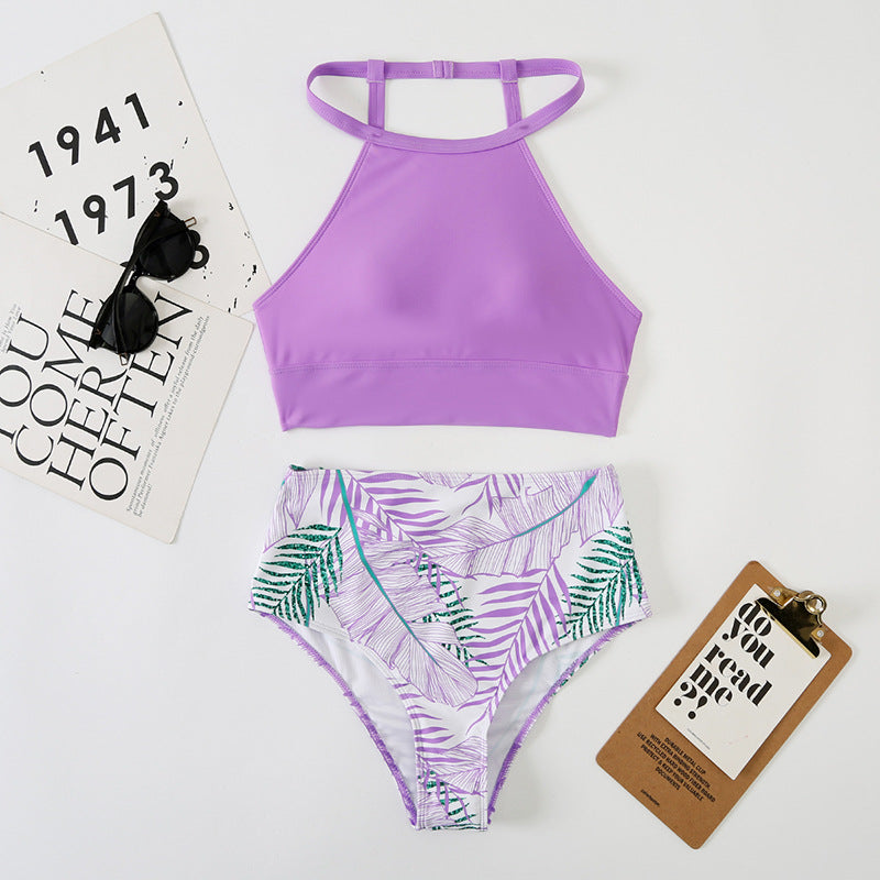 Ensemble de bikini taille haute pour femmes avec crop-top stylé Echo Archiv
