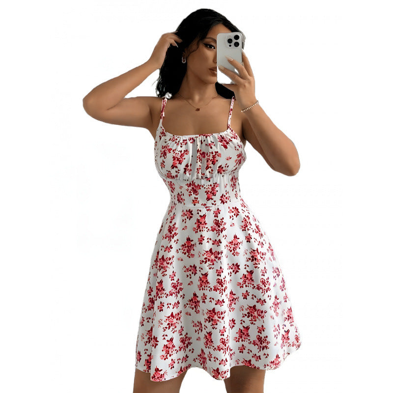 Robe d'été pour femme avec bretelles spaghetti réglables et coupe féminine Heidi-Mode