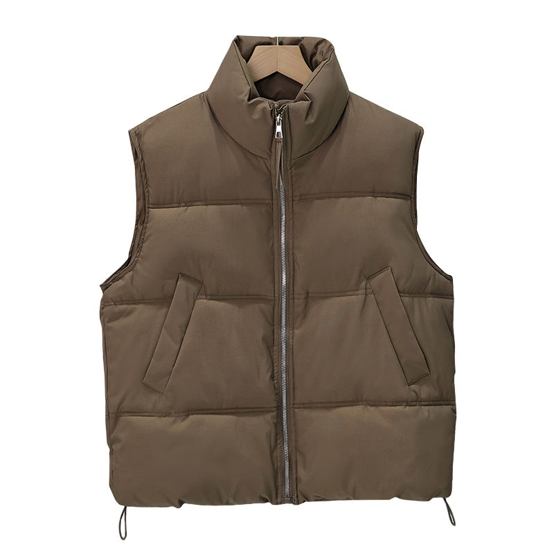 Veste courte matelassée boxy pour dames avec col châle haut, fermeture éclair cachée et ourlet ajustable Echo Archiv