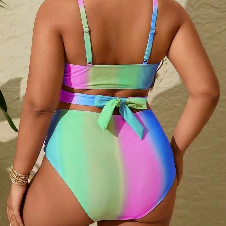 Ensemble de bikini taille haute pour femmes avec détail de nouage ludique Echo Archiv