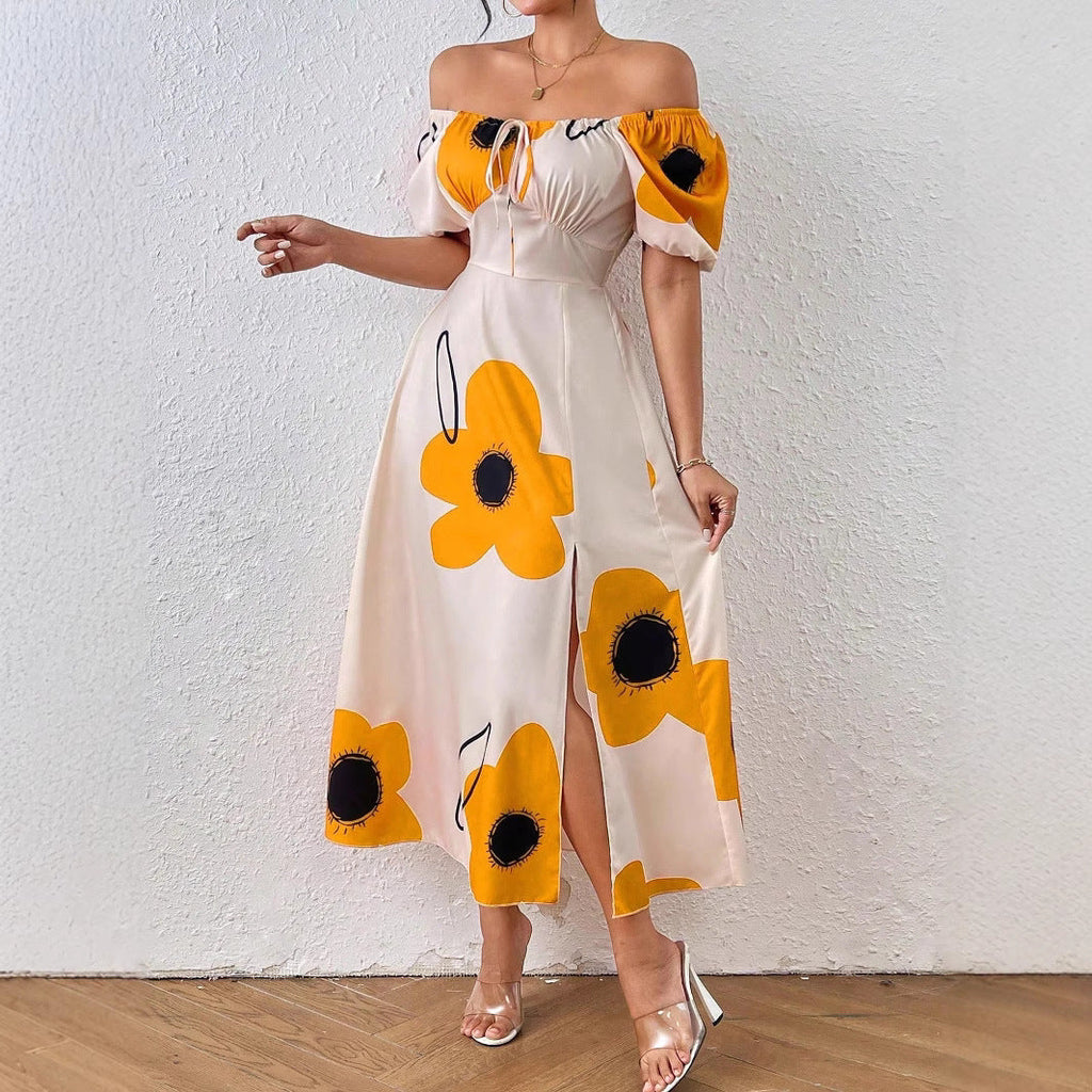 Robe d'été ornée de fleurs pour femmes R&B