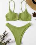 Bikini Push-Up pour femmes avec design côtelé élégant R&B
