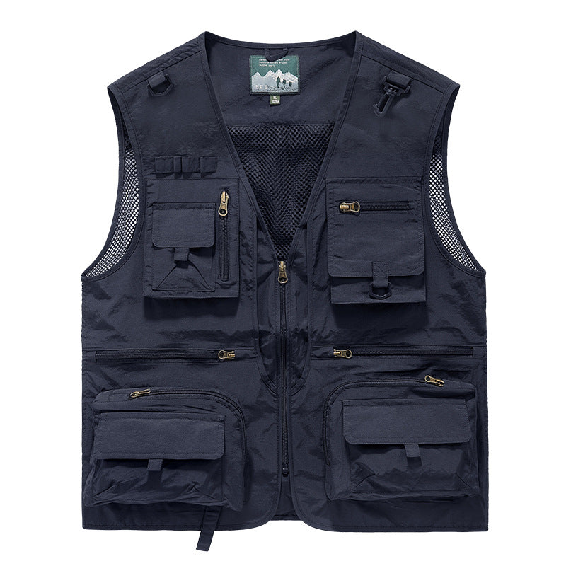 Gilet de pêche multifonctionnel pour hommes avec de nombreuses poches et inserts en mesh Echo Archiv