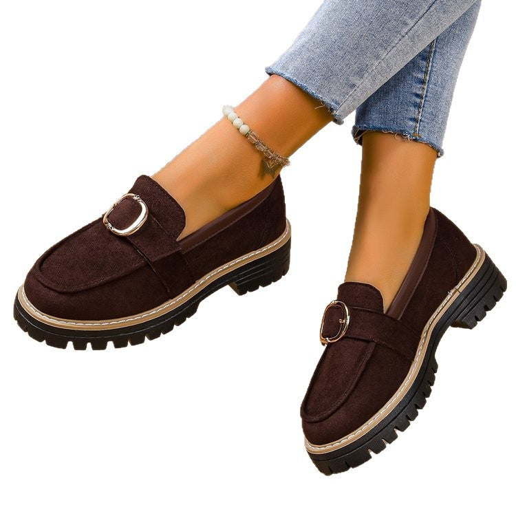 Mocassins pour femmes avec un design tendance à boucle et semelle profilée antidérapante R&B