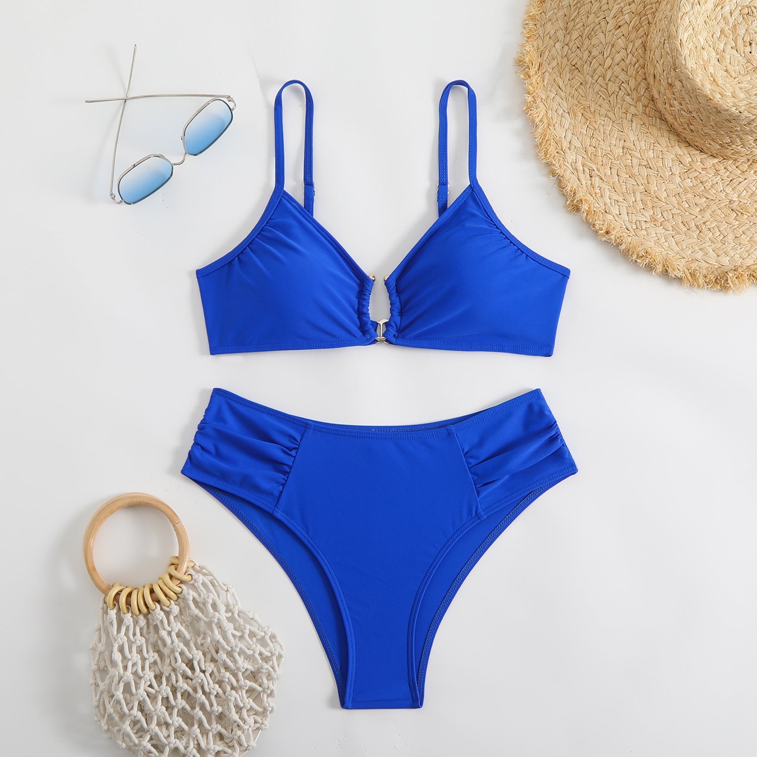 Bikini triangle tendance pour femmes avec fronces latérales R&B
