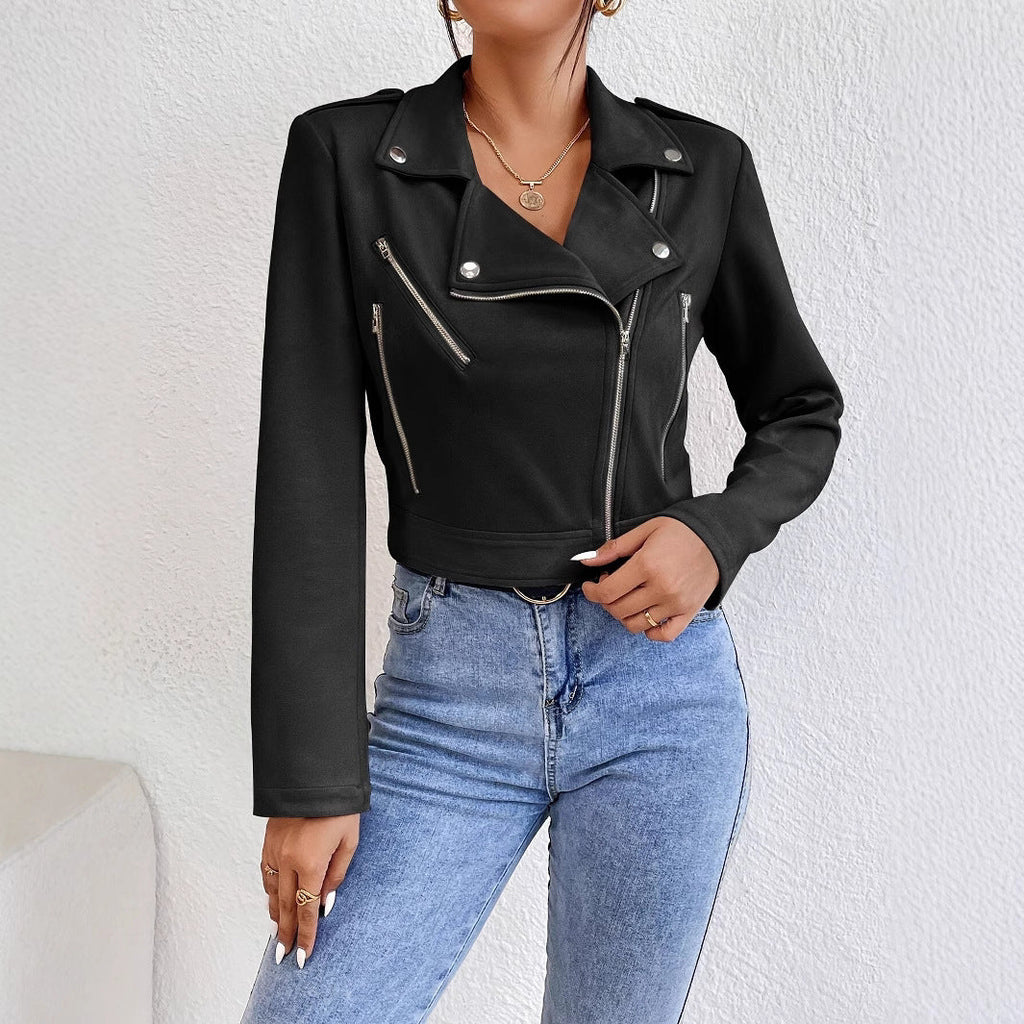Veste Biker Femme en Similicuir