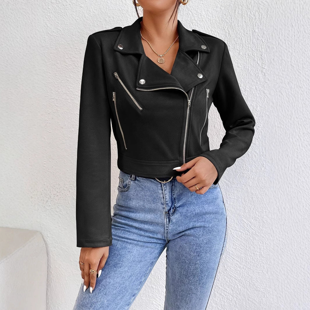 Veste Biker Femme en Similicuir