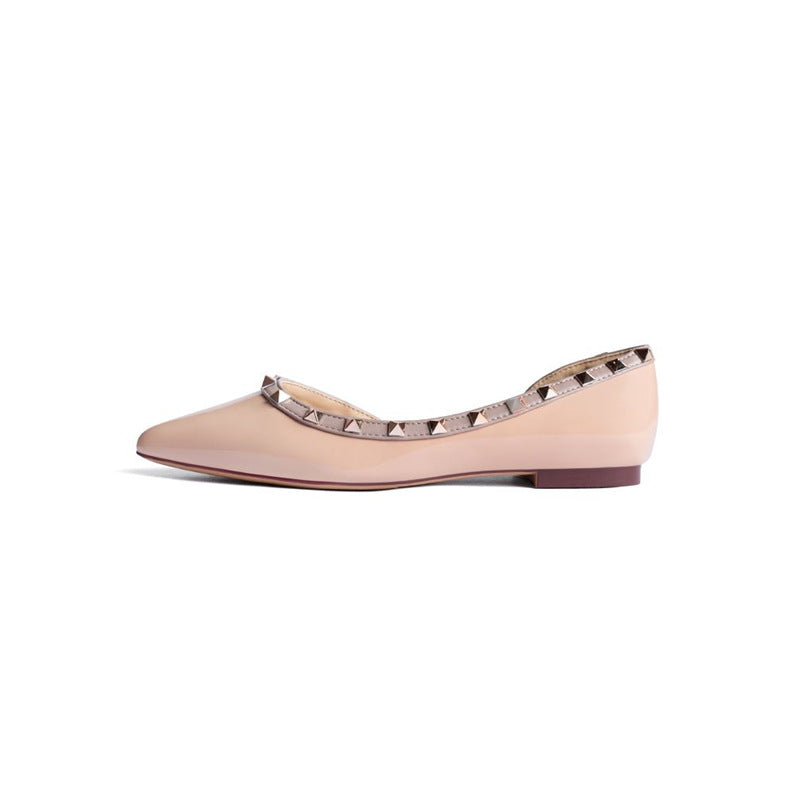 Ballerines élégantes à bout pointu pour femmes avec des ornements glamour R&B