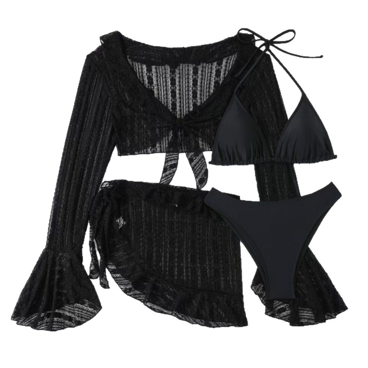 Haut de maillot de bain au crochet pour femmes avec jupe portefeuille Echo Archiv