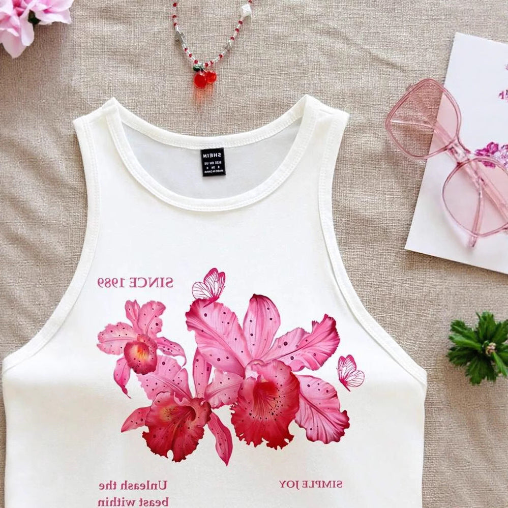Débardeur sans manches pour femmes avec motif cerise joyeux R&B