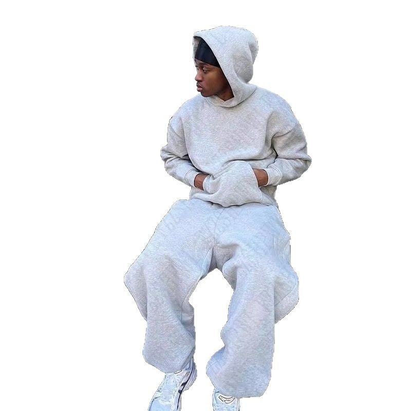 Homme nan urbaner Boxy-Hoodie avec corps raccourci, épaule tombante et doublure en molleton doux Echo Archiv