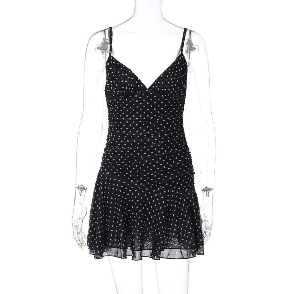 Robe mini ludique pour femme avec des drapés raffinés R&B