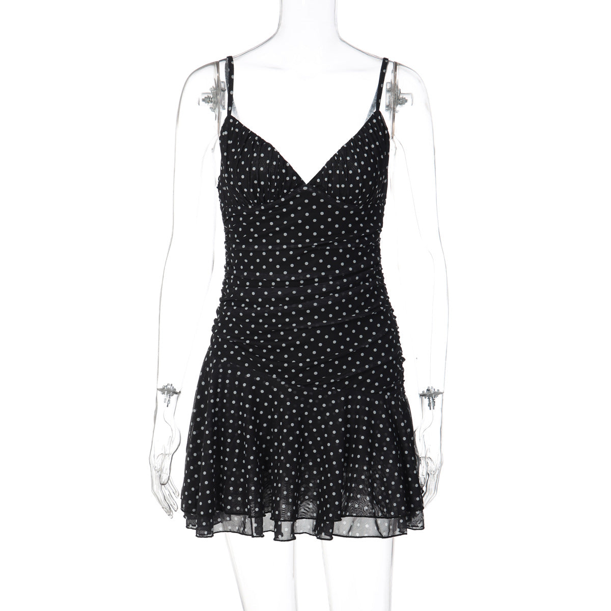 Robe mini ludique pour femme avec des drapés raffinés R&B