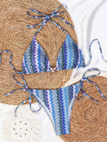 Bikini triangle femme avec motif zigzag scintillant R&B