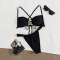 Ensemble bikini triangle pour femmes avec anneau décoratif R&B