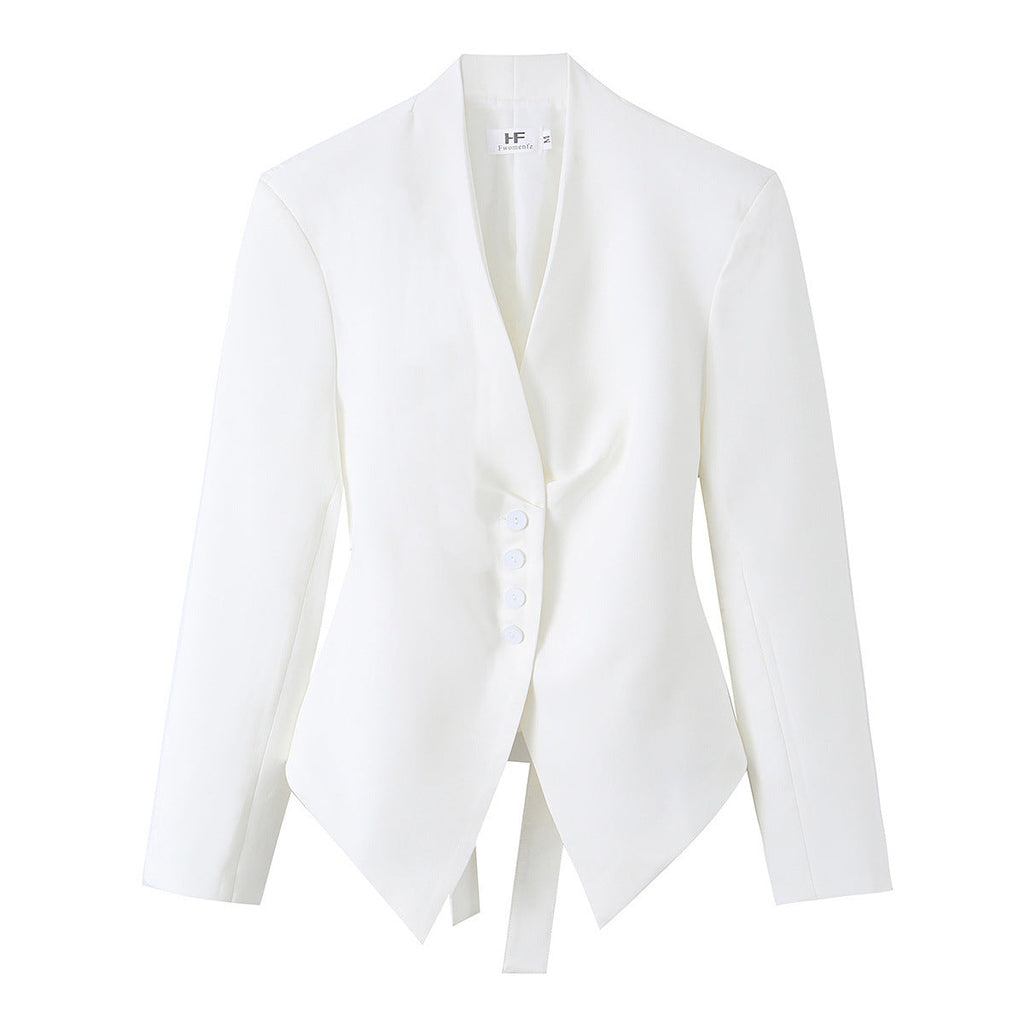 Blazer cintré pour femmes avec ourlet asymétrique et détail drapé Echo Archiv