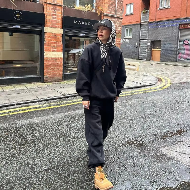 Homme nan urbaner Boxy-Hoodie avec corps raccourci, épaule tombante et doublure en molleton doux Echo Archiv
