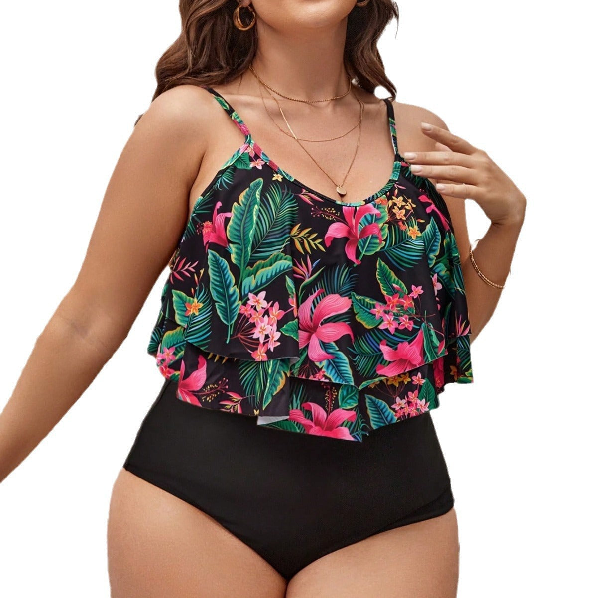 Ensemble Tankini Femme avec volants floraux R&B
