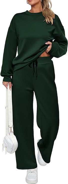 Ensemble de lounge pour femmes en French-Terry à deux pièces avec pull à col rond oversize et jogger taille haute Echo Archiv