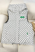 Gilet à capuche matelassé pour femmes avec impression logo intégrale, isolation rembourrée, ourlet ajustable et poches zippées dissimulées Echo Archiv