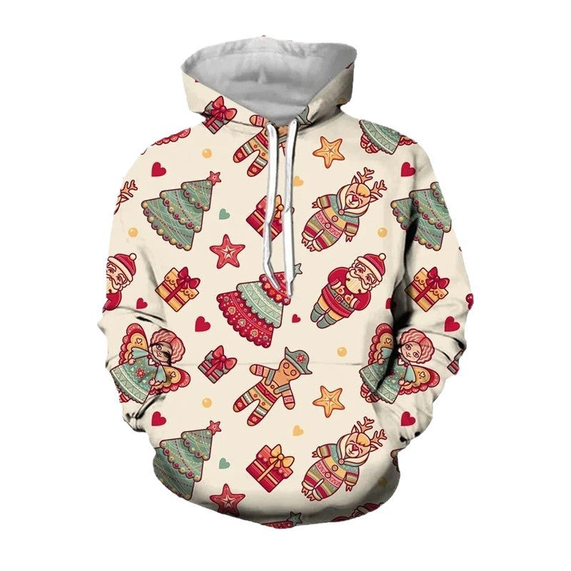Sweat à capuche de Noël amusant pour femmes avec motif festif Echoarchiv