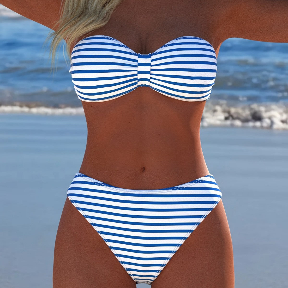 Bikini Balconette Femme avec design floral et bretelles réglables R&B