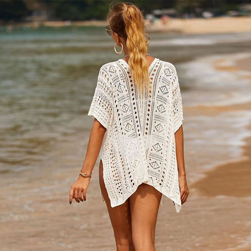 Robe en crochet élégante pour femmes avec décolleté profond R&B