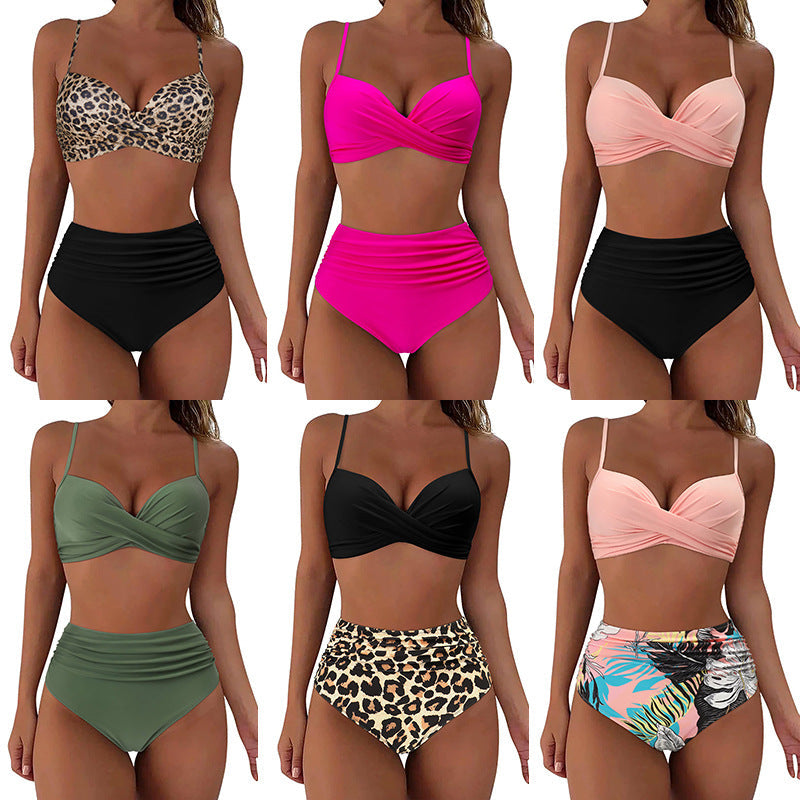 Ensemble de bikini taille haute pour femmes avec des volants raffinés Echo Archiv