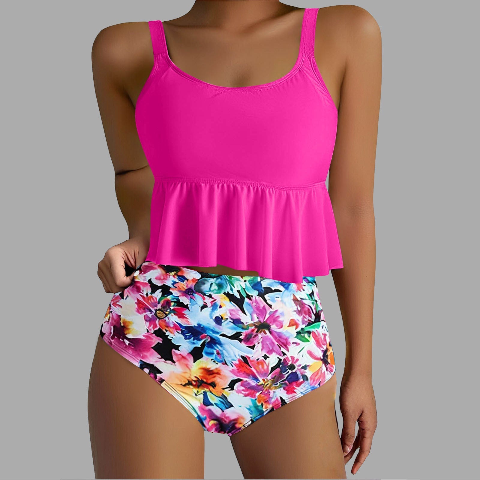 Ensemble tankini femme avec haut fluide et taille haute Echo Archiv