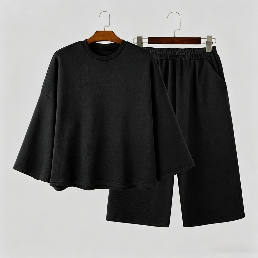 Ensemble Lounge Oversize Doux pour Femmes avec Manches Chauve-Souris Amples et Pantalon Élastique Echoarchiv