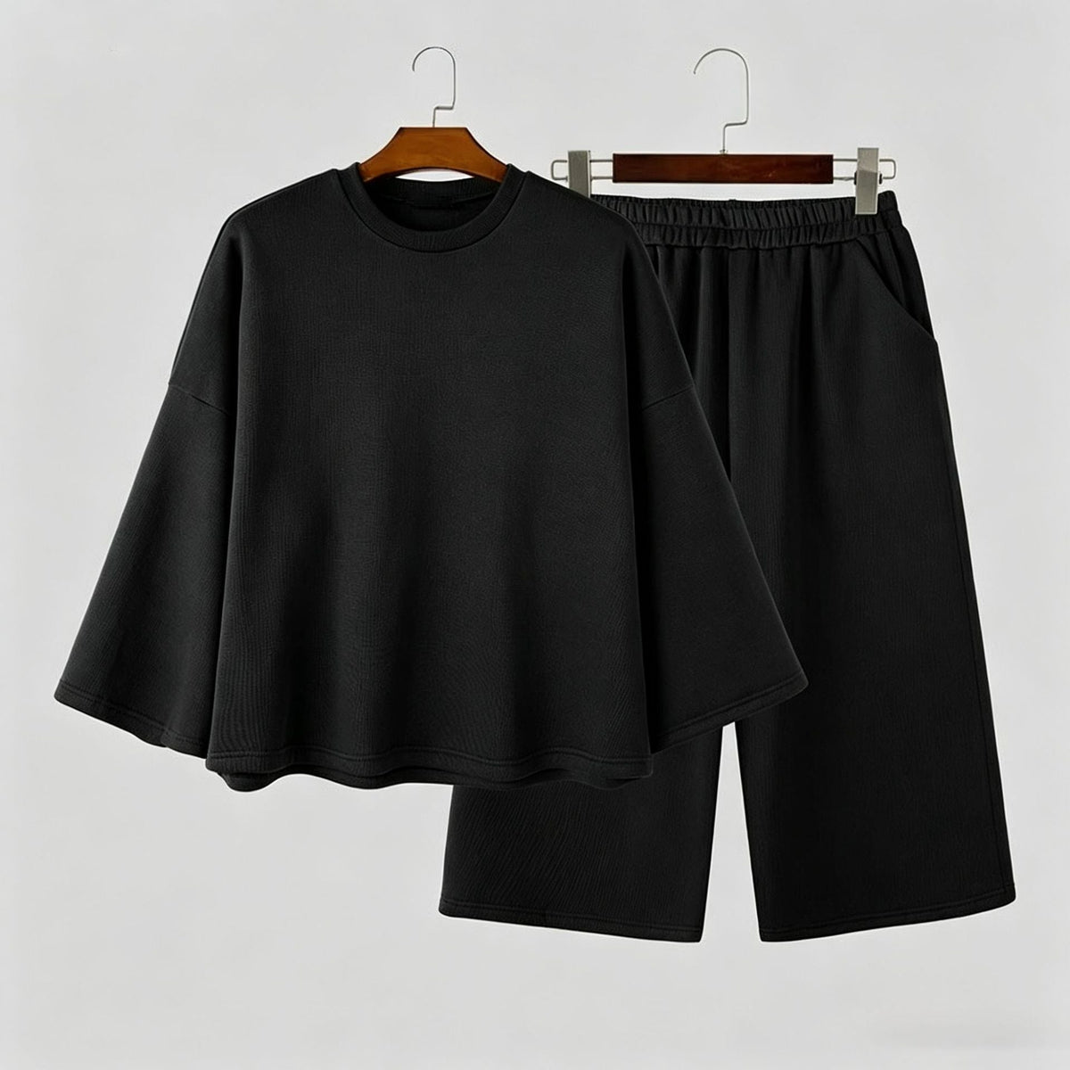 Ensemble Lounge Oversize Doux pour Femmes avec Manches Chauve-Souris Amples et Pantalon Élastique Echoarchiv