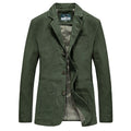 Veste en coton léger pour hommes avec col revers, doublure rayée et poches plaquées Echo Archiv