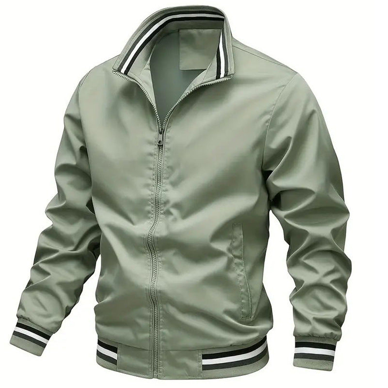 Veste bomber légère pour hommes avec col montant et bandes contrastées Echo Archiv