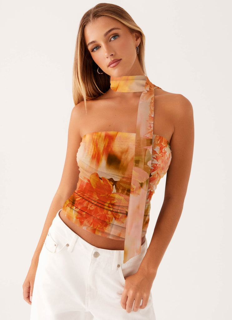 Top bandeau pour femmes avec des liens raffinés Heidi-Mode