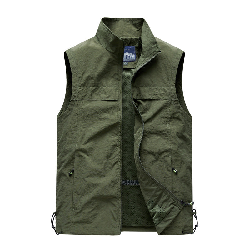 Gilet d'extérieur léger et coupe-vent pour hommes avec poches zippées et doublure en mesh respirant Echo Archiv